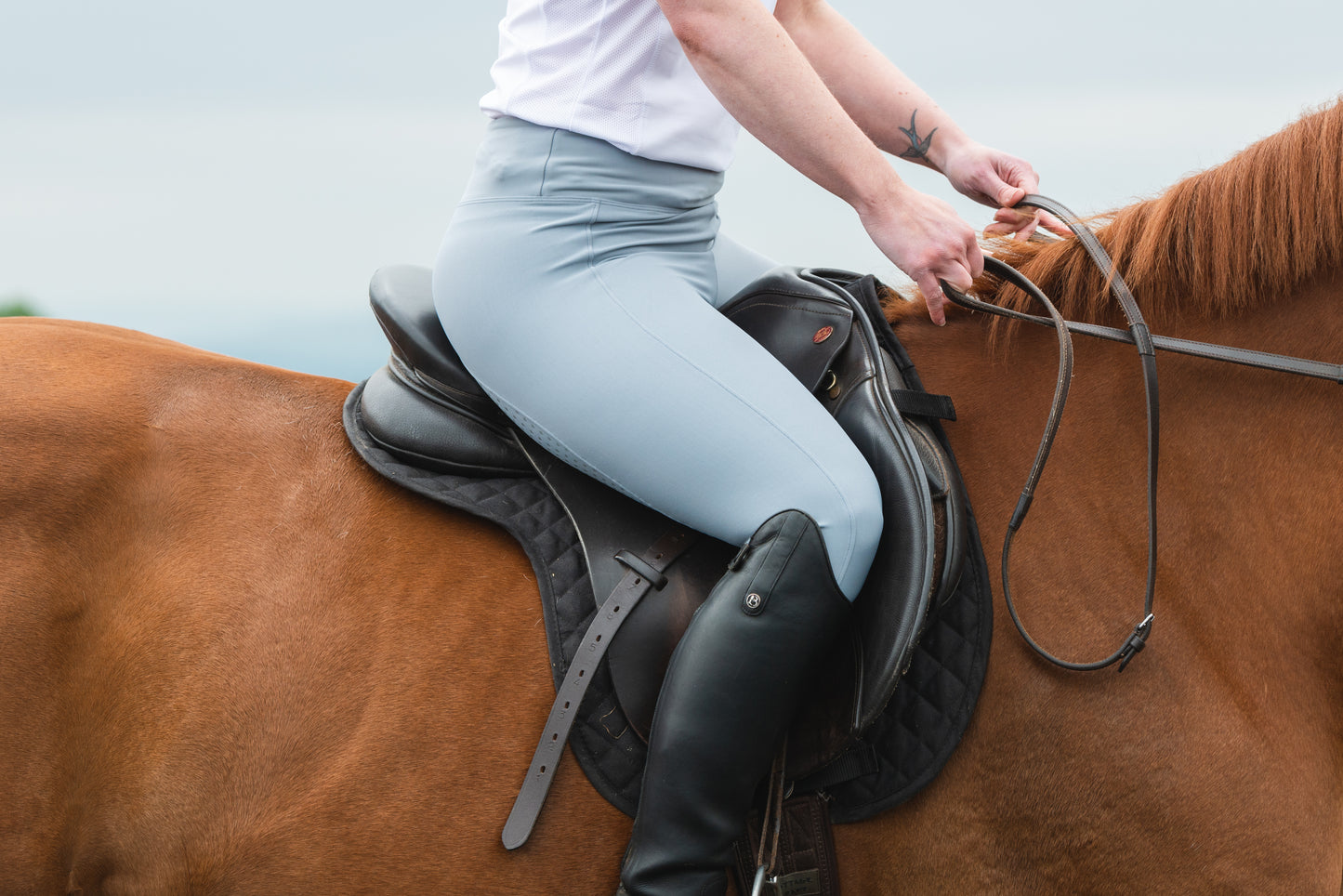 stone grey riding tights