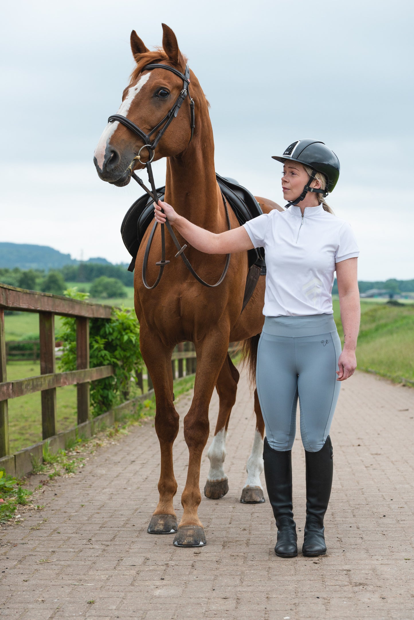 stone grey riding leggings